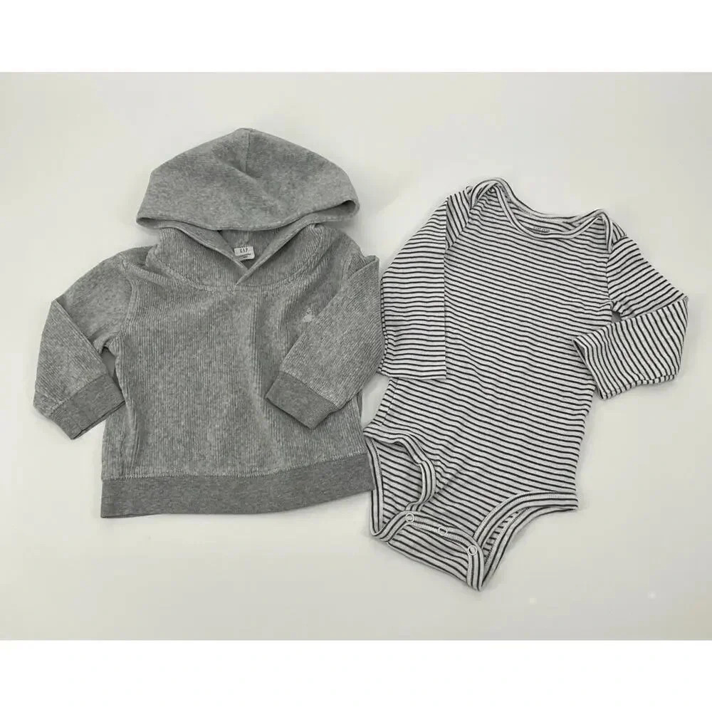 Baby Gap Hoodie 12-18 Months Jacket Carters One Piece Long Sleeve Shirt Set